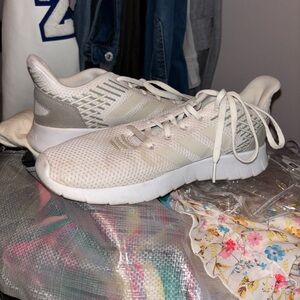 Adidas Gray and White Running Shoes